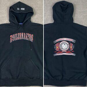 Vintage Boilermakers Hoodie Men's XXL Made in Canada Union Local 128 Ontario